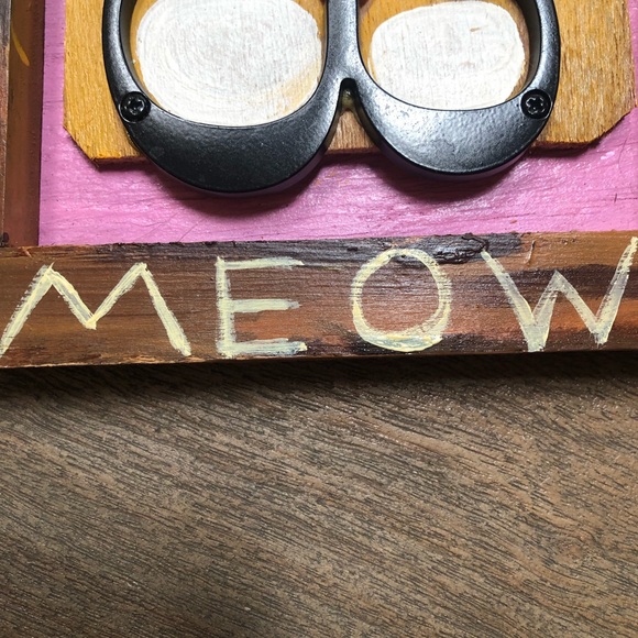 Adorable UpCycled Cat Picture Wood  7.5”x9” - Picture 6 of 6